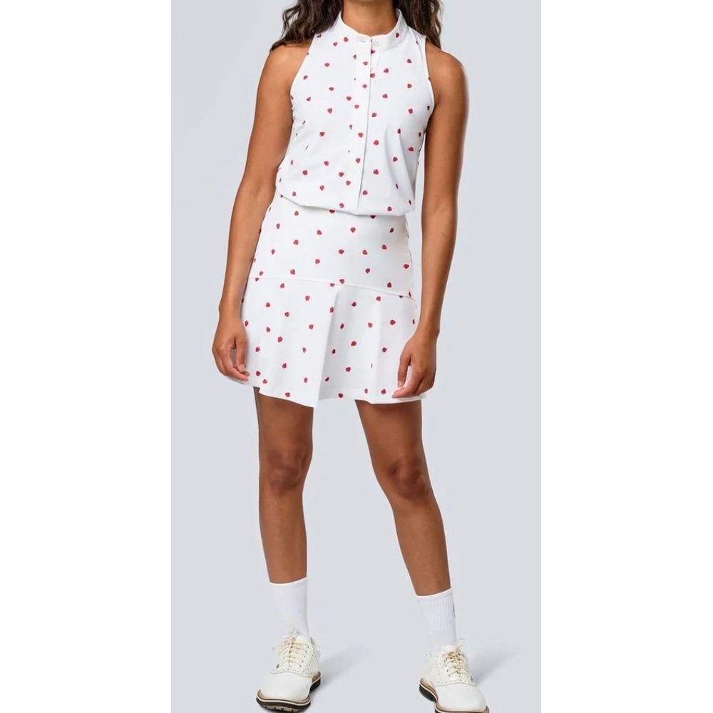 JAYEBIRD Summer Strawberry Kit Top Golf Tennis pickleball Skort Polo Set Prep S